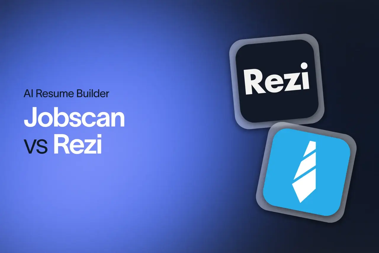 Rezi and Jobscan logos with the text "Jobscan vs Rezi."