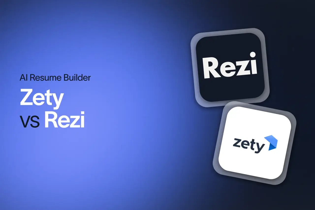 Rezi and Zety logos with the text "Zety vs Rezi."